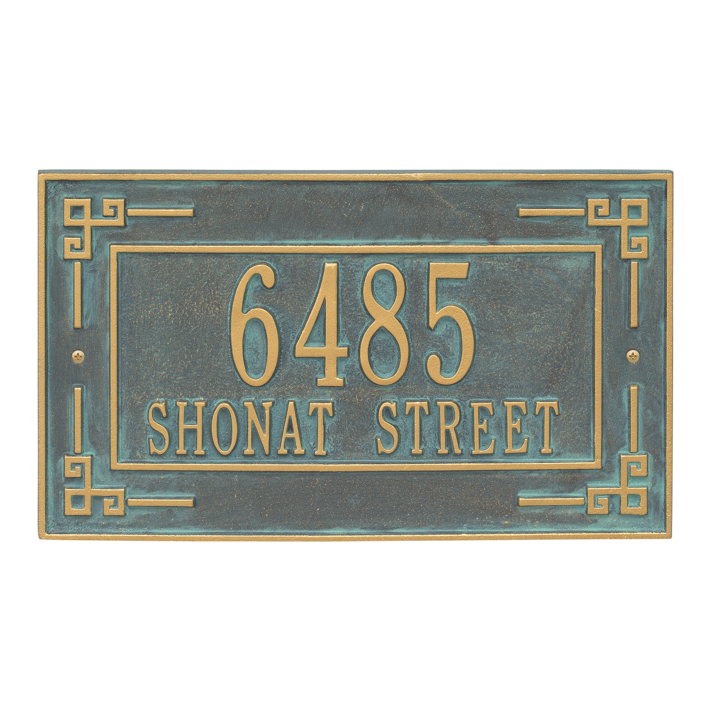 Whitehall Products Personalized Key Corner Standard Wall Plaque Two Line Oil Rubbed Bronze