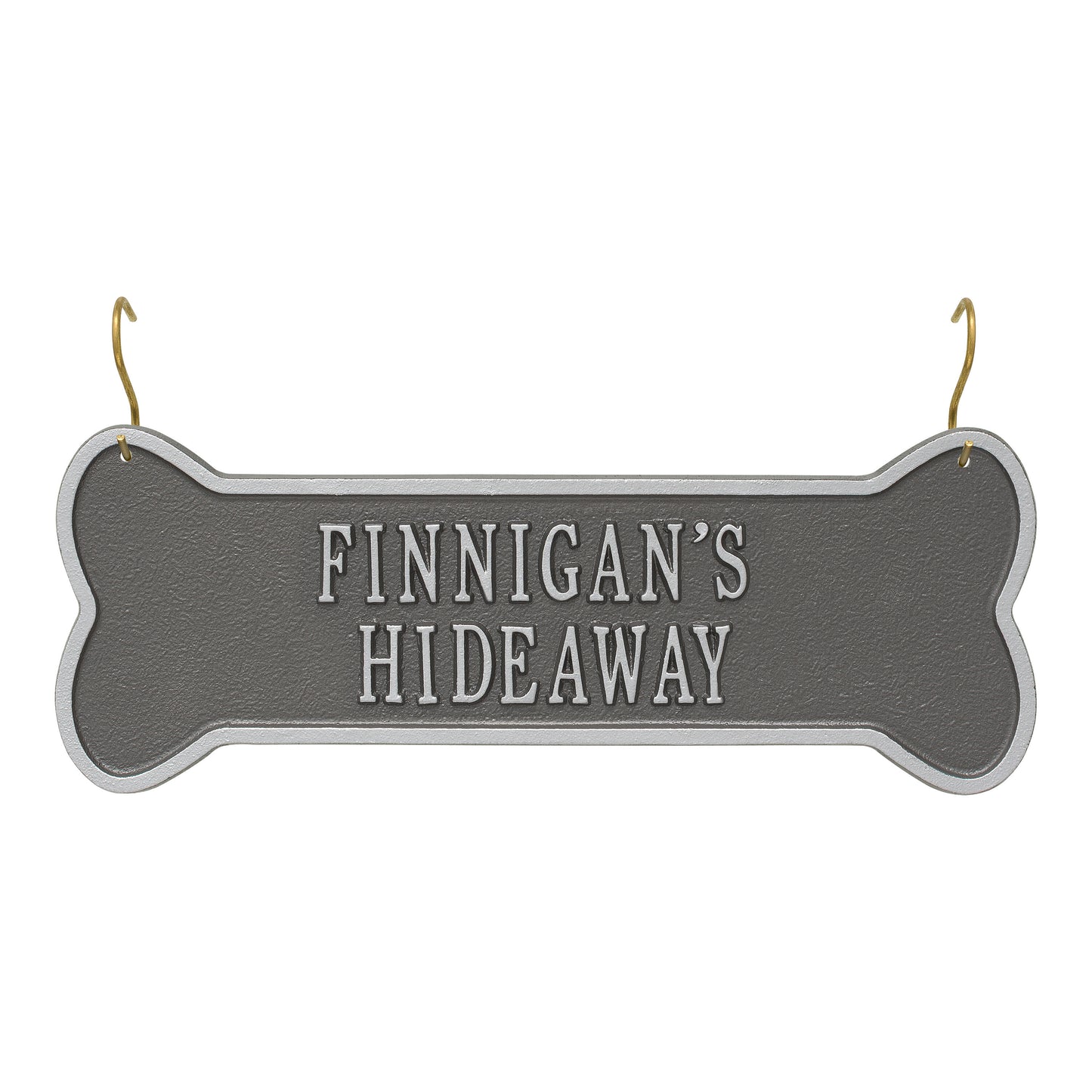 Whitehall Products Hanging Bone Personalized Crate Plaque Two Lines 