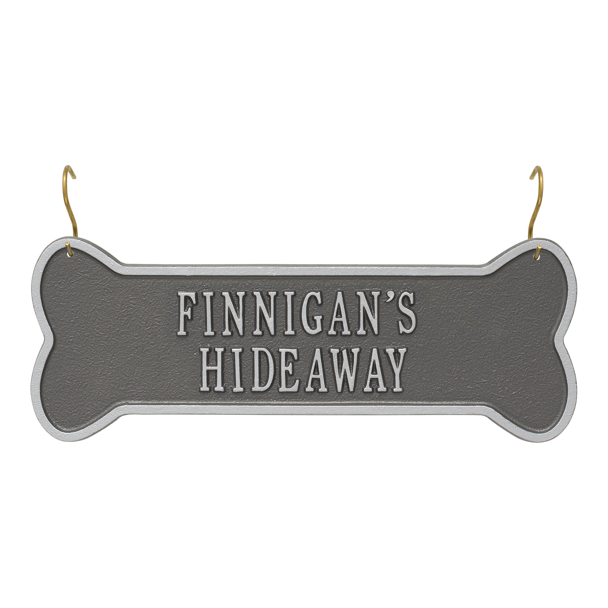 Whitehall Products Hanging Bone Personalized Crate Plaque Two Lines 