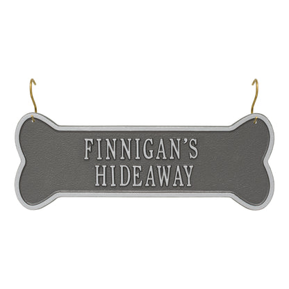 Whitehall Products Hanging Bone Personalized Crate Plaque Two Lines 