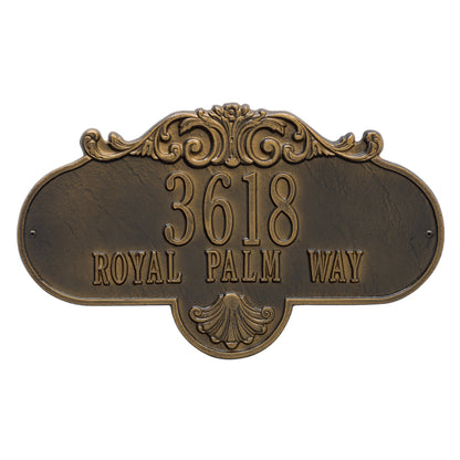 Whitehall Products Rochelle Grande Wall Plaque Two Line Oil Rubbed Bronze