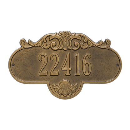 Whitehall Products Rochelle Standard Wall Plaque One Line Oil Rubbed Bronze