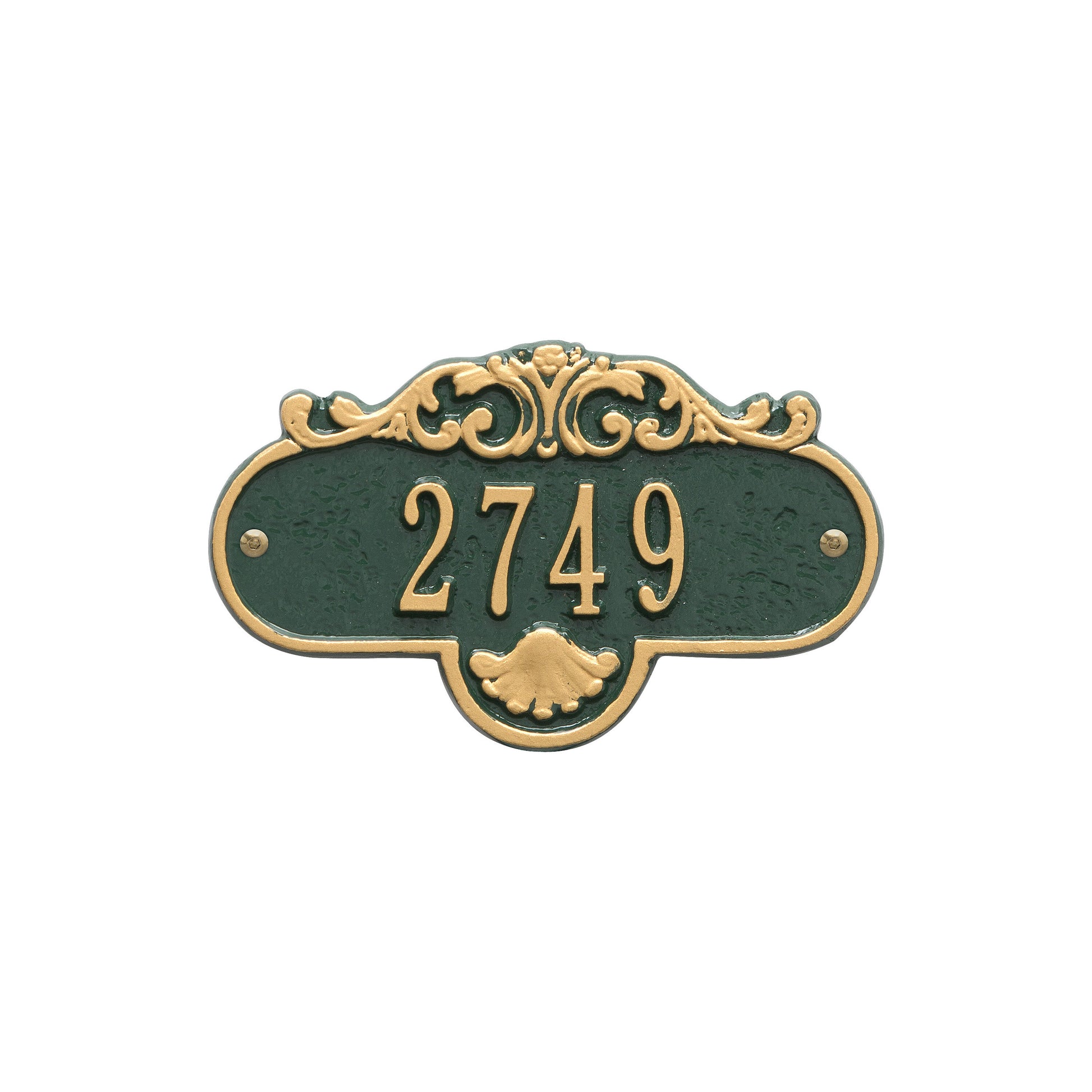Whitehall Products Rochelle Petite Wall Plaque One Line Red/gold