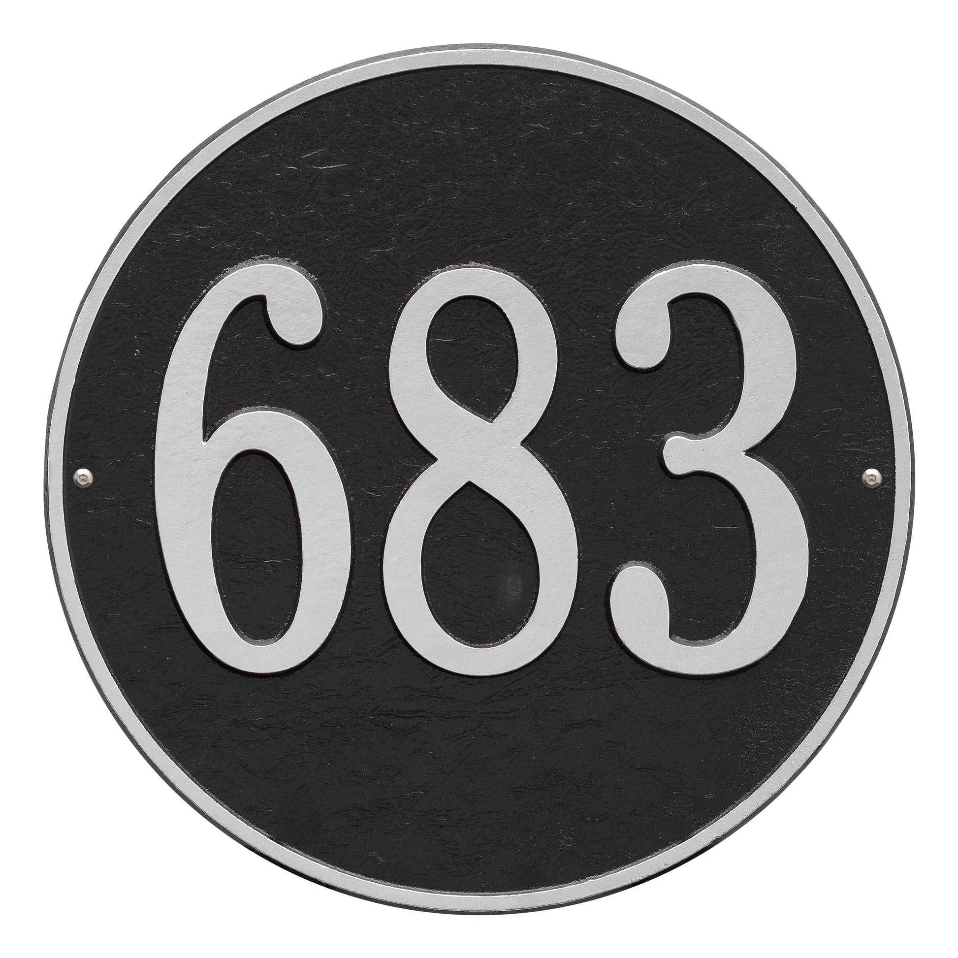 Whitehall Products Round 15 Diameter Wall Plaque One Line Black/white
