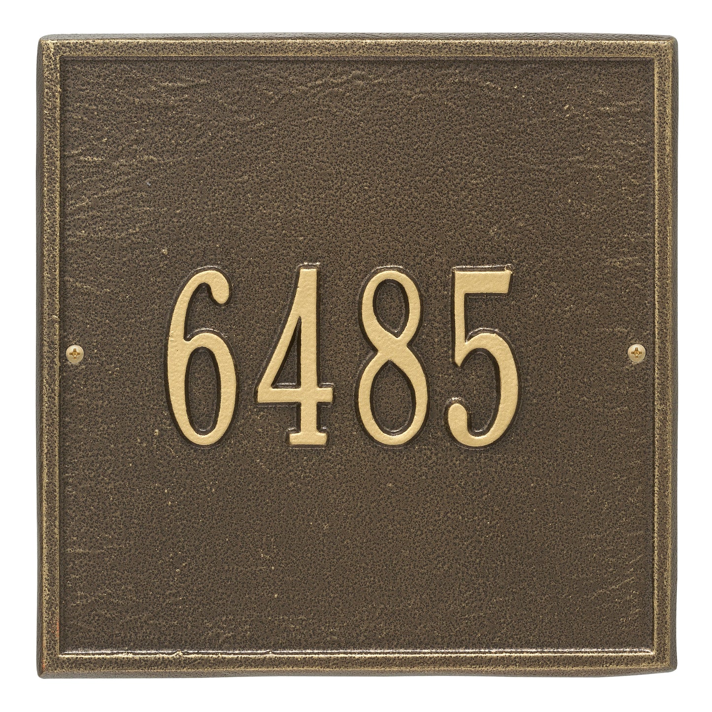 Whitehall Products Personalized Square Standard Wall Plaque One Line Antique Copper