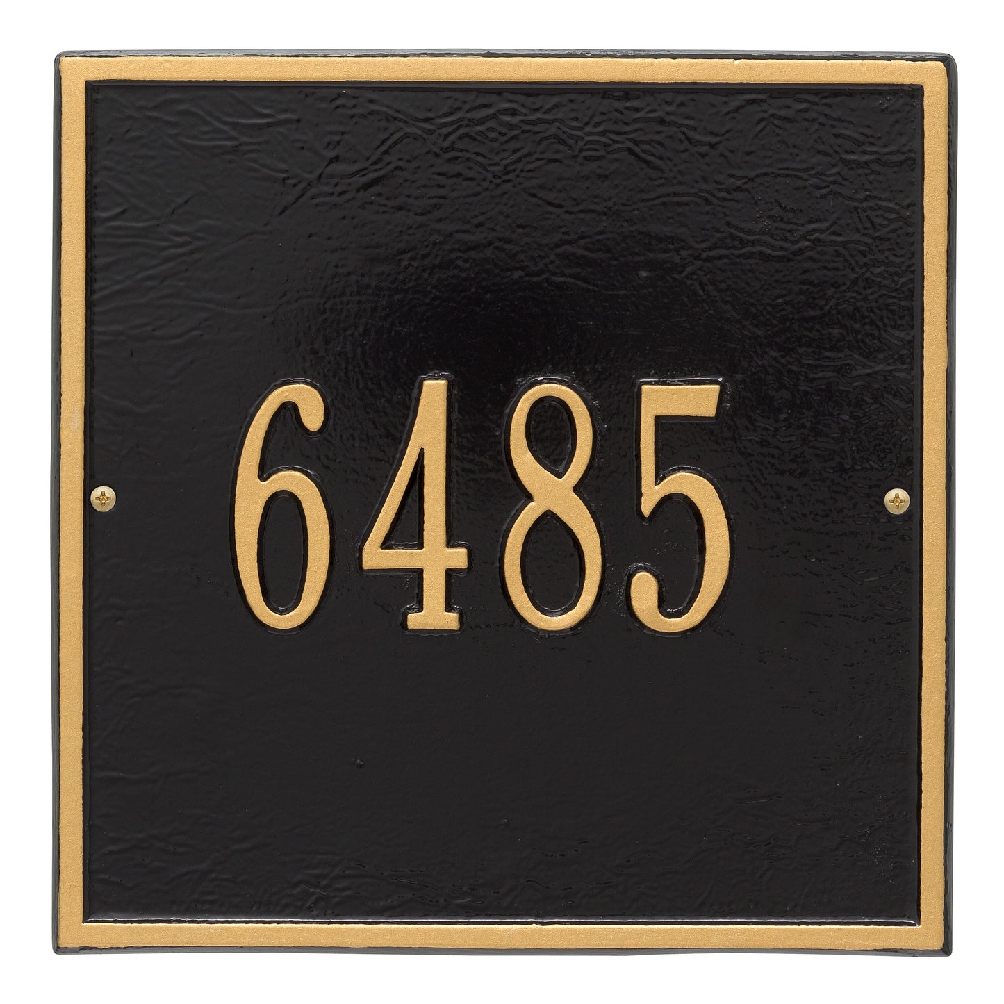 Whitehall Products Personalized Square Standard Wall Plaque One Line Black/silver