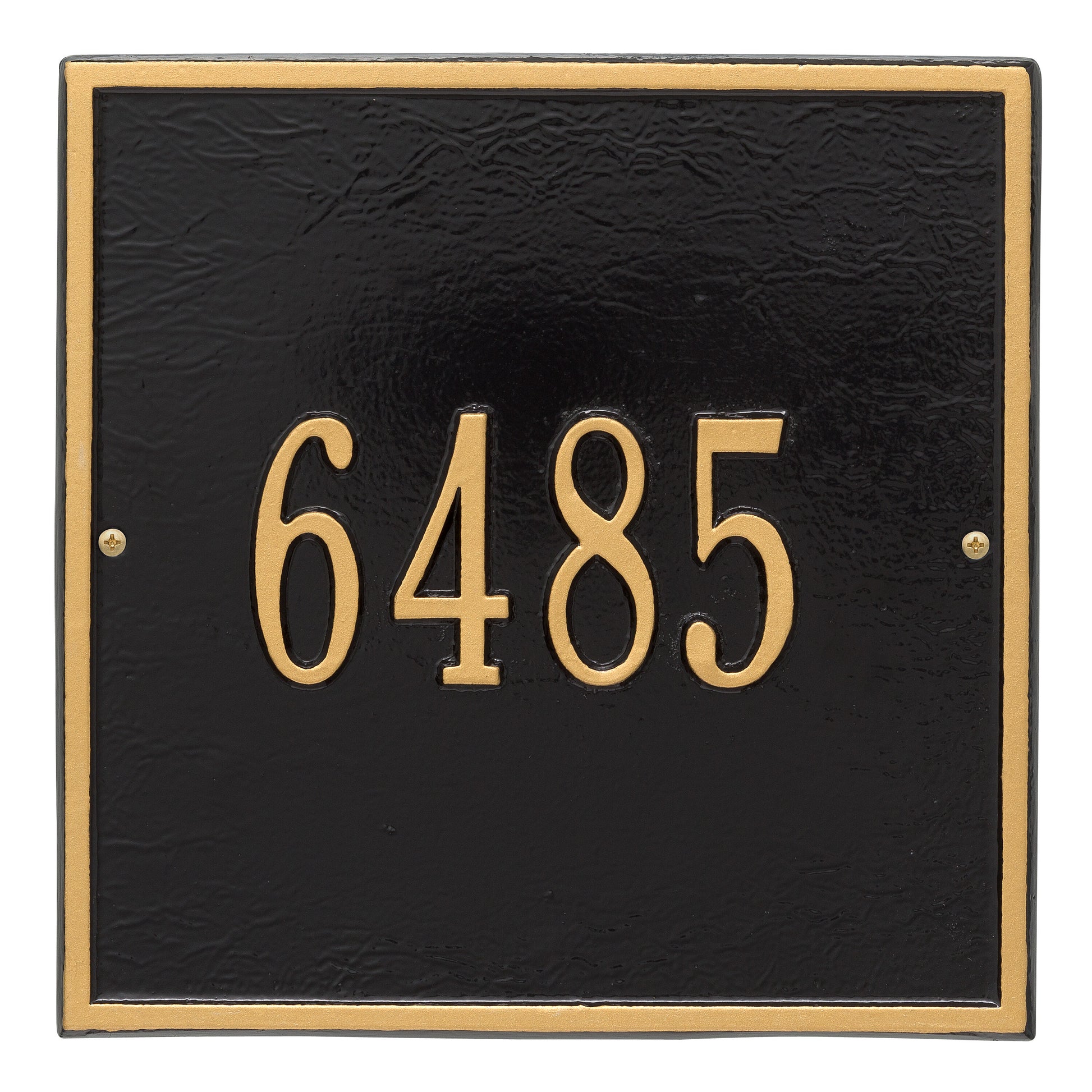 Whitehall Products Personalized Square Standard Wall Plaque One Line Black/silver