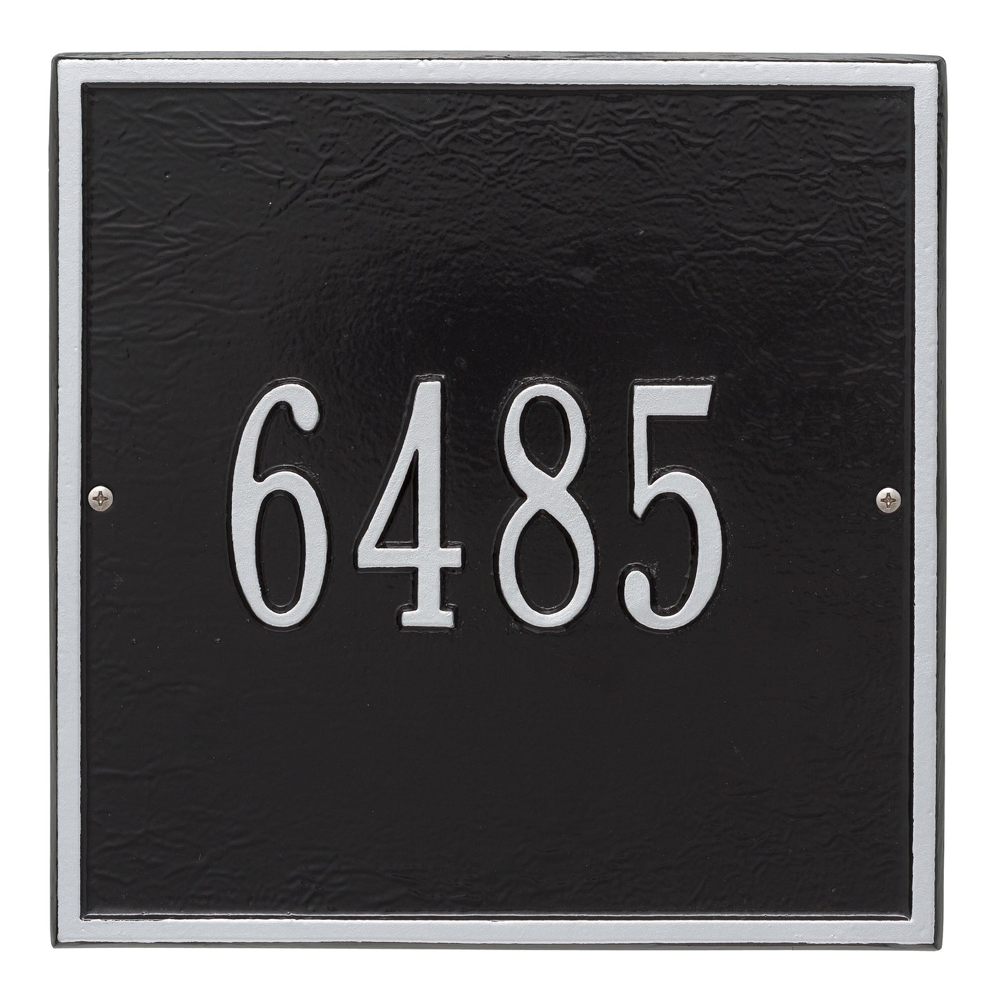 Whitehall Products Personalized Square Standard Wall Plaque One Line Black/white