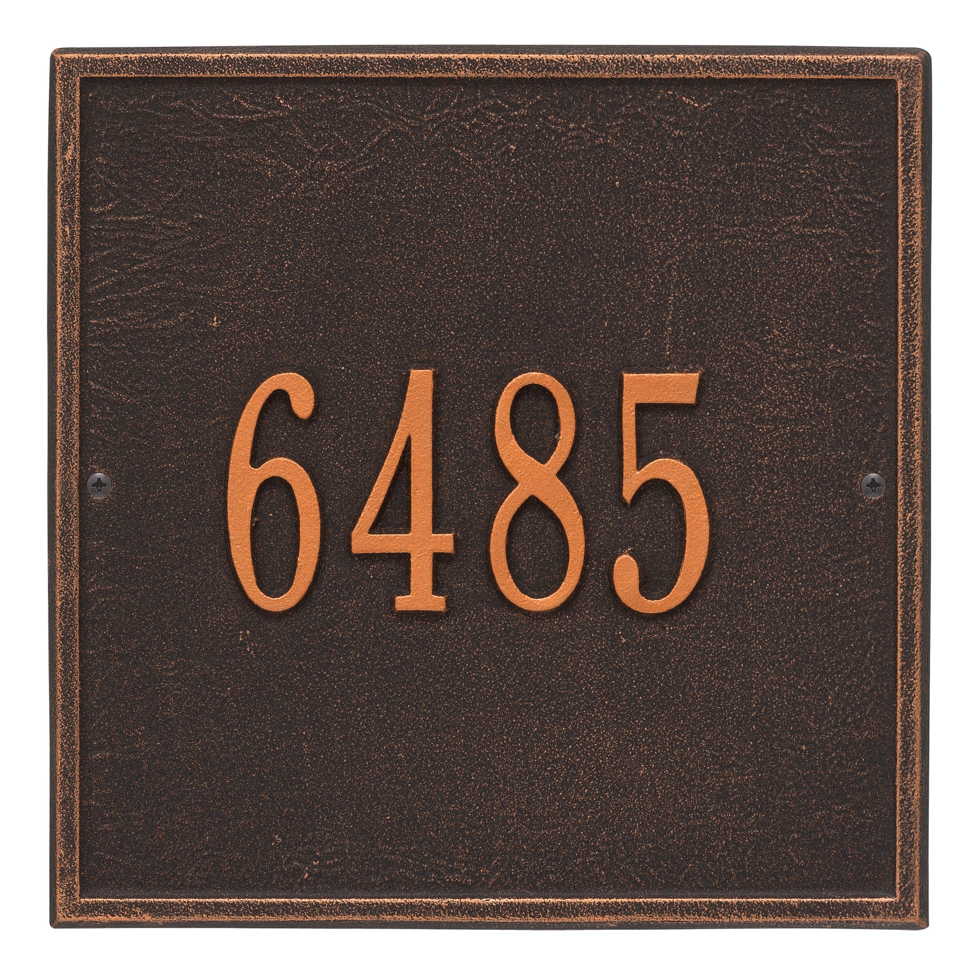 Whitehall Products Personalized Square Standard Wall Plaque One Line Bronze/gold