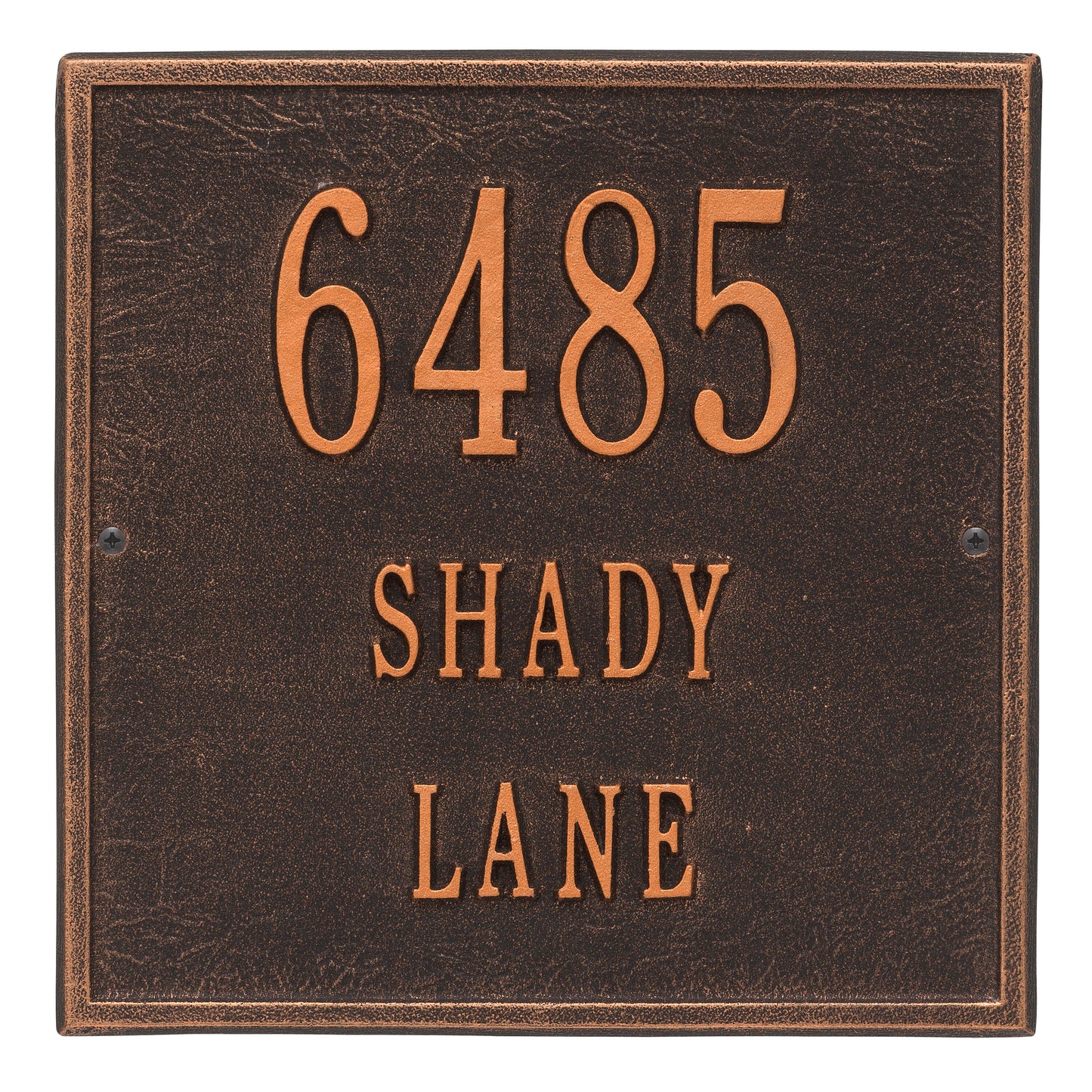 Whitehall Products Personalized Square Standard Wall Plaque Three Line Bronze/gold