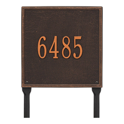 Whitehall Products Personalized Square Standard Lawn Plaque One Line Bronze/gold