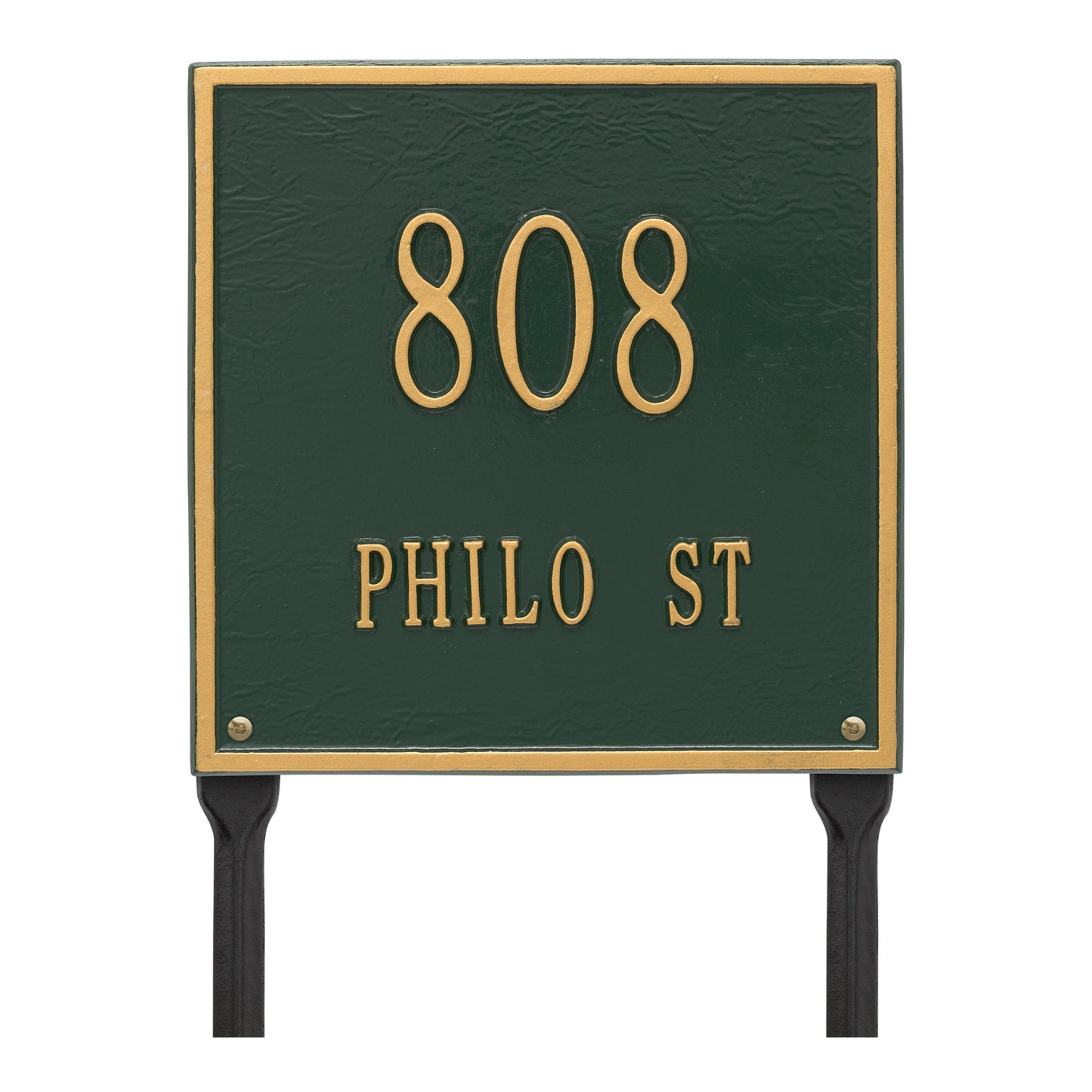 Whitehall Products Personalized Square Standard Lawn Plaque Two Line Oil Rubbed Bronze