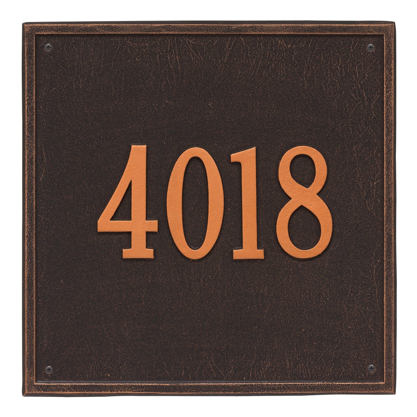 Whitehall Products Personalized Square Estate Wall Plaque One Line Bronze/gold