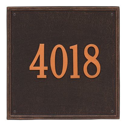 Whitehall Products Personalized Square Estate Wall Plaque One Line Bronze/gold