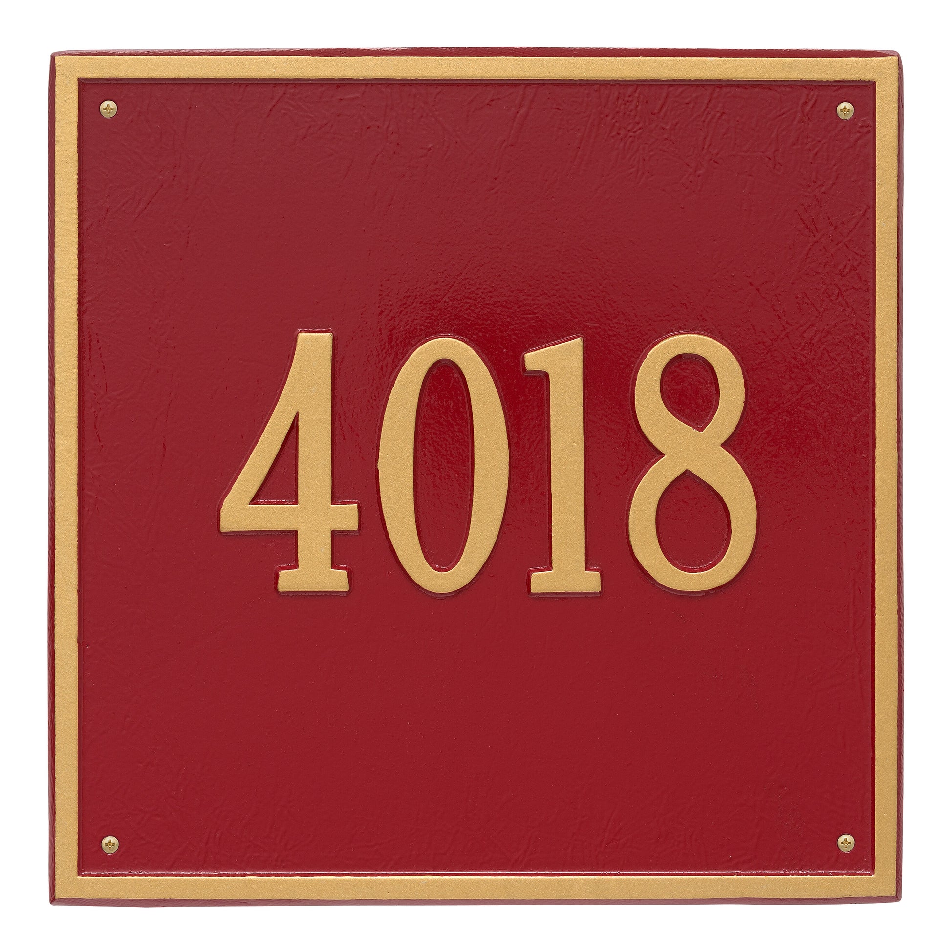 Whitehall Products Personalized Square Estate Wall Plaque One Line White/gold