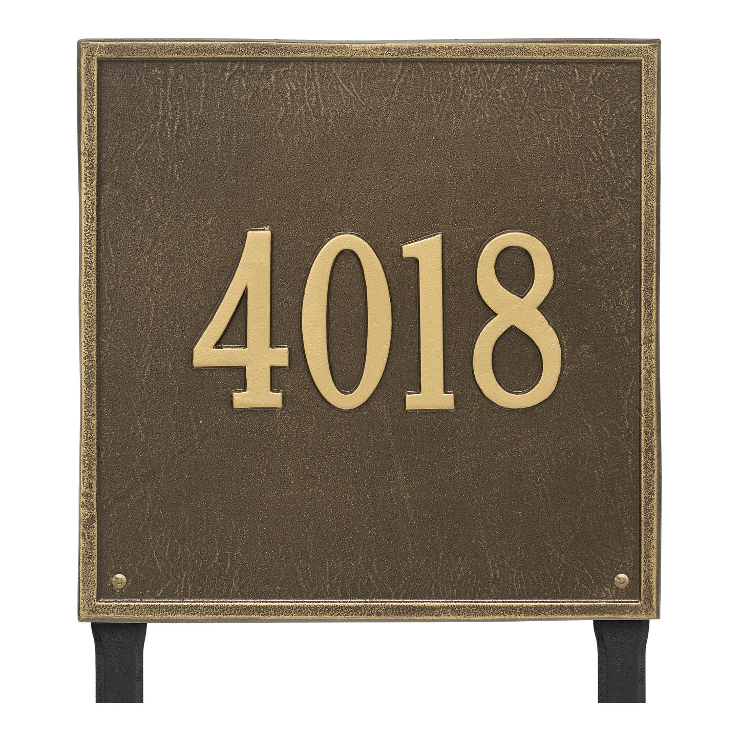 Whitehall Products Personalized Square Estate Lawn Plaque One Line Antique Copper