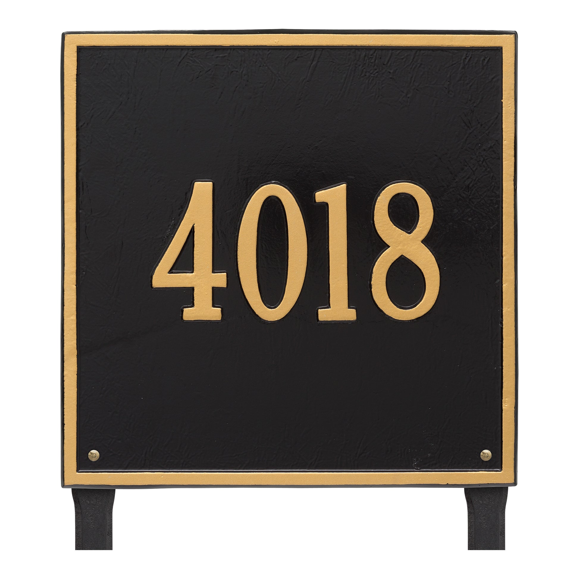 Whitehall Products Personalized Square Estate Lawn Plaque One Line Black/silver