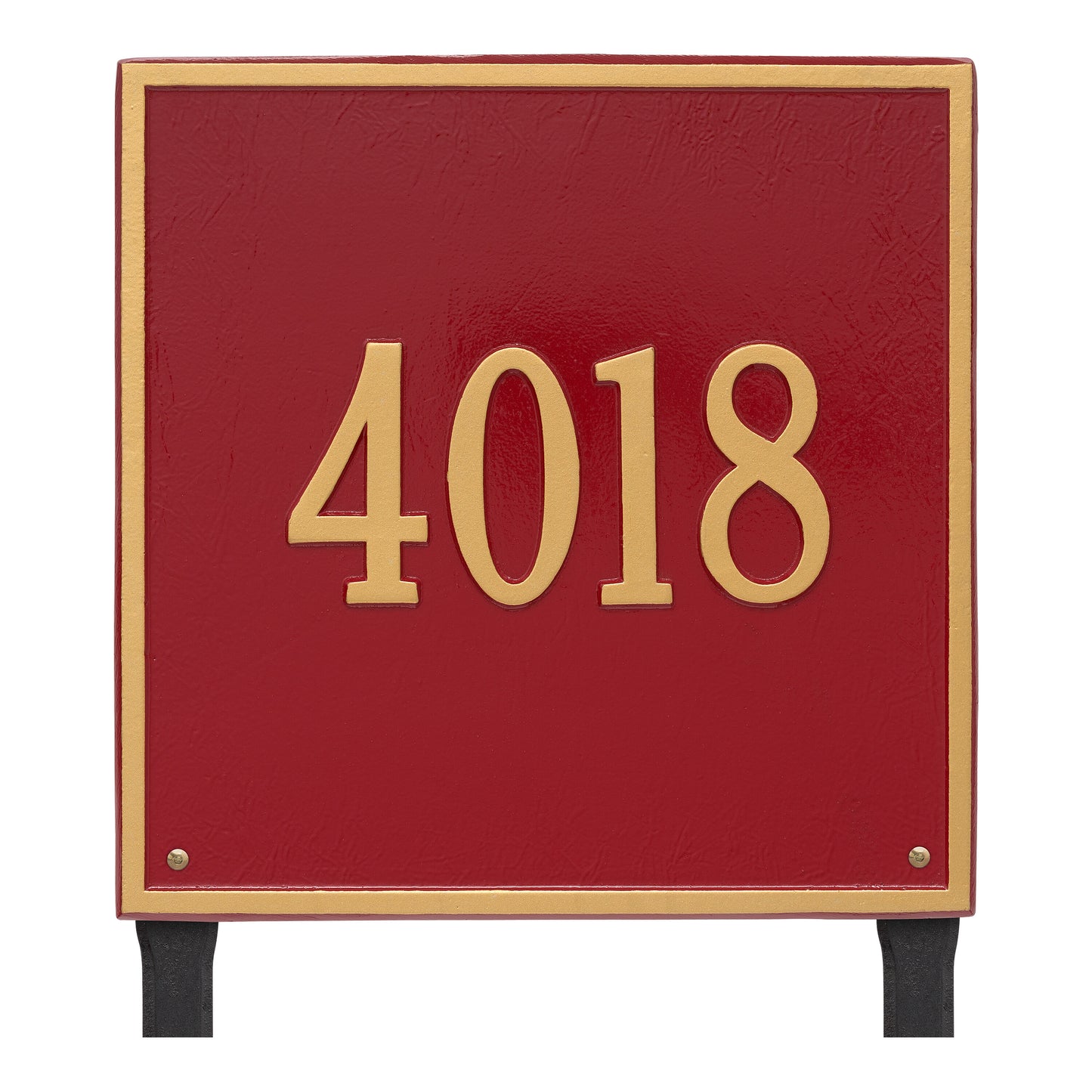 Whitehall Products Personalized Square Estate Lawn Plaque One Line White/gold