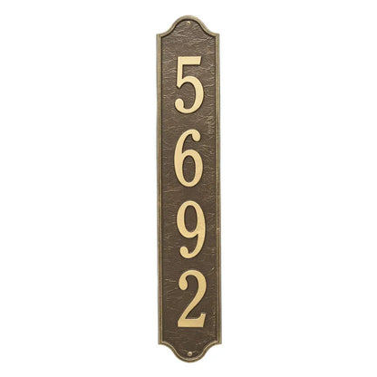 Whitehall Products Personalized Admiral Vertical Estate Wall Plaque One Line Antique Copper