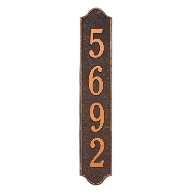 Whitehall Products Personalized Admiral Vertical Estate Wall Plaque One Line Bronze/gold