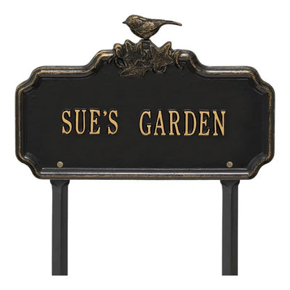 Whitehall Products Chickadee Ivy Garden Personalized Lawn Plaque One Line 