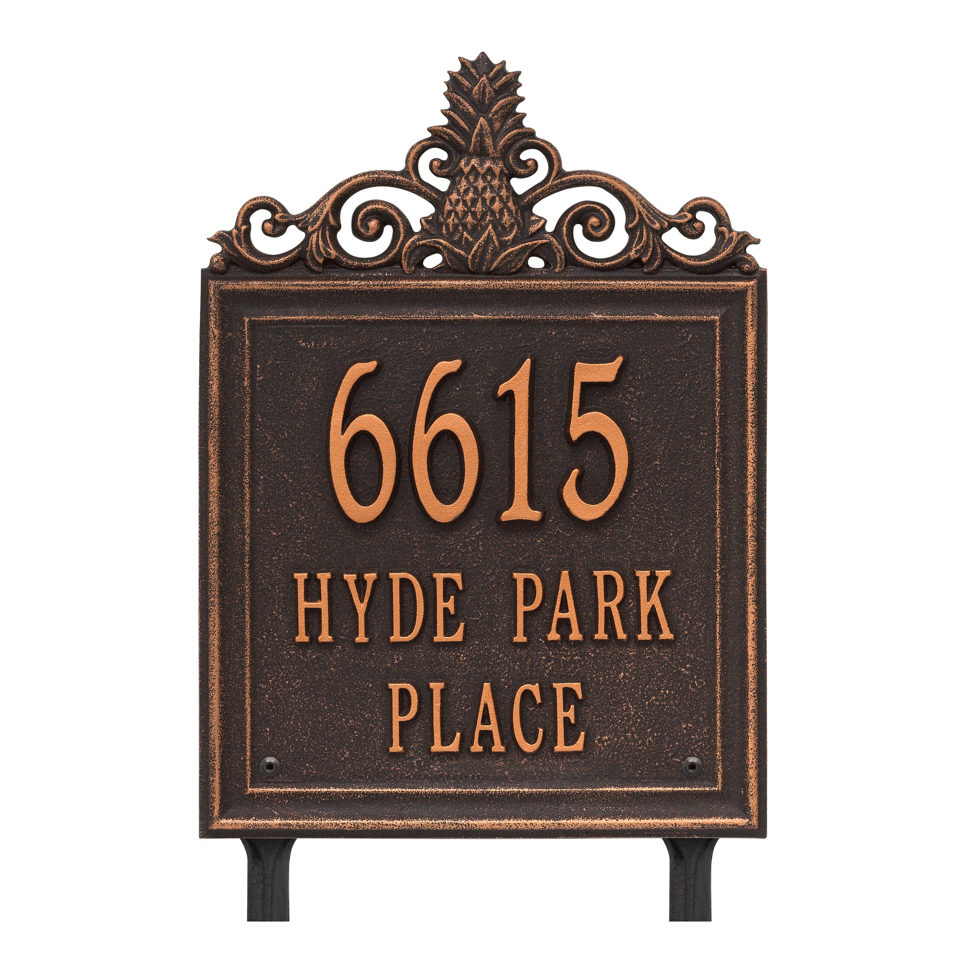 Whitehall Products Personalized Lanai Standard Lawn Plaque Three Line Bronze/gold