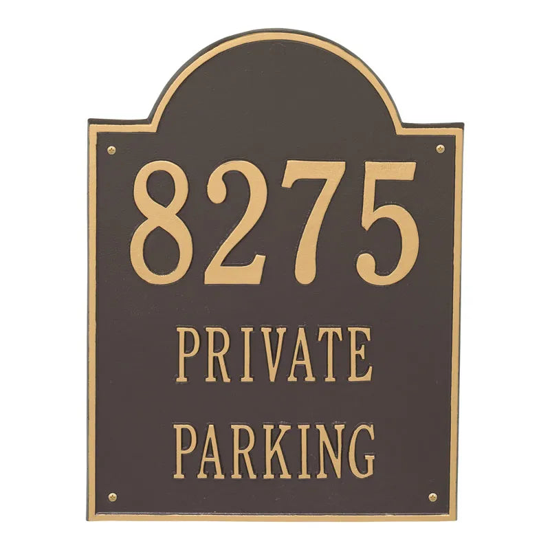 Whitehall Products Extra Large Arch Plaque Three Lines Pewter Silver