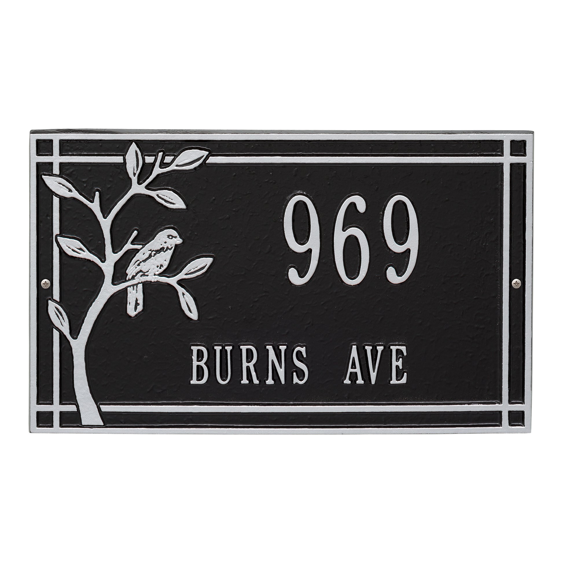 Whitehall Products Personalized Woodridge Bird Standard Wall Plaque Two Lines Bronze/verdigris