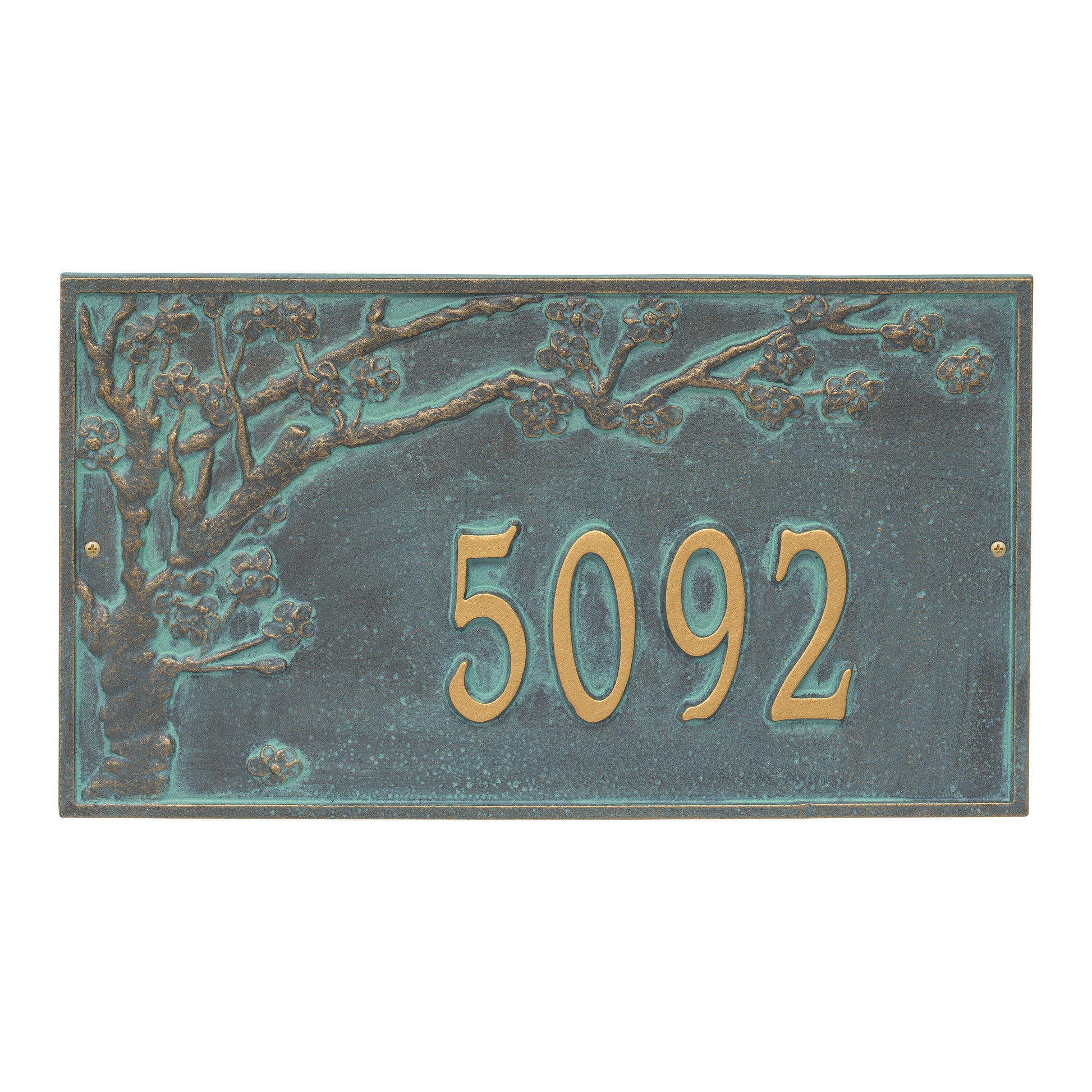 Whitehall Products Personalized Spring Blossom Estate Wall Plaque One Line Oil Rubbed Bronze