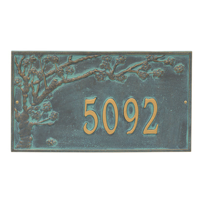 Whitehall Products Personalized Spring Blossom Estate Wall Plaque One Line Oil Rubbed Bronze