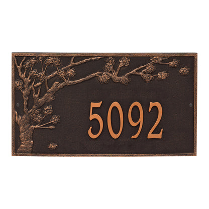 Whitehall Products Personalized Spring Blossom Estate Wall Plaque One Line Bronze/gold