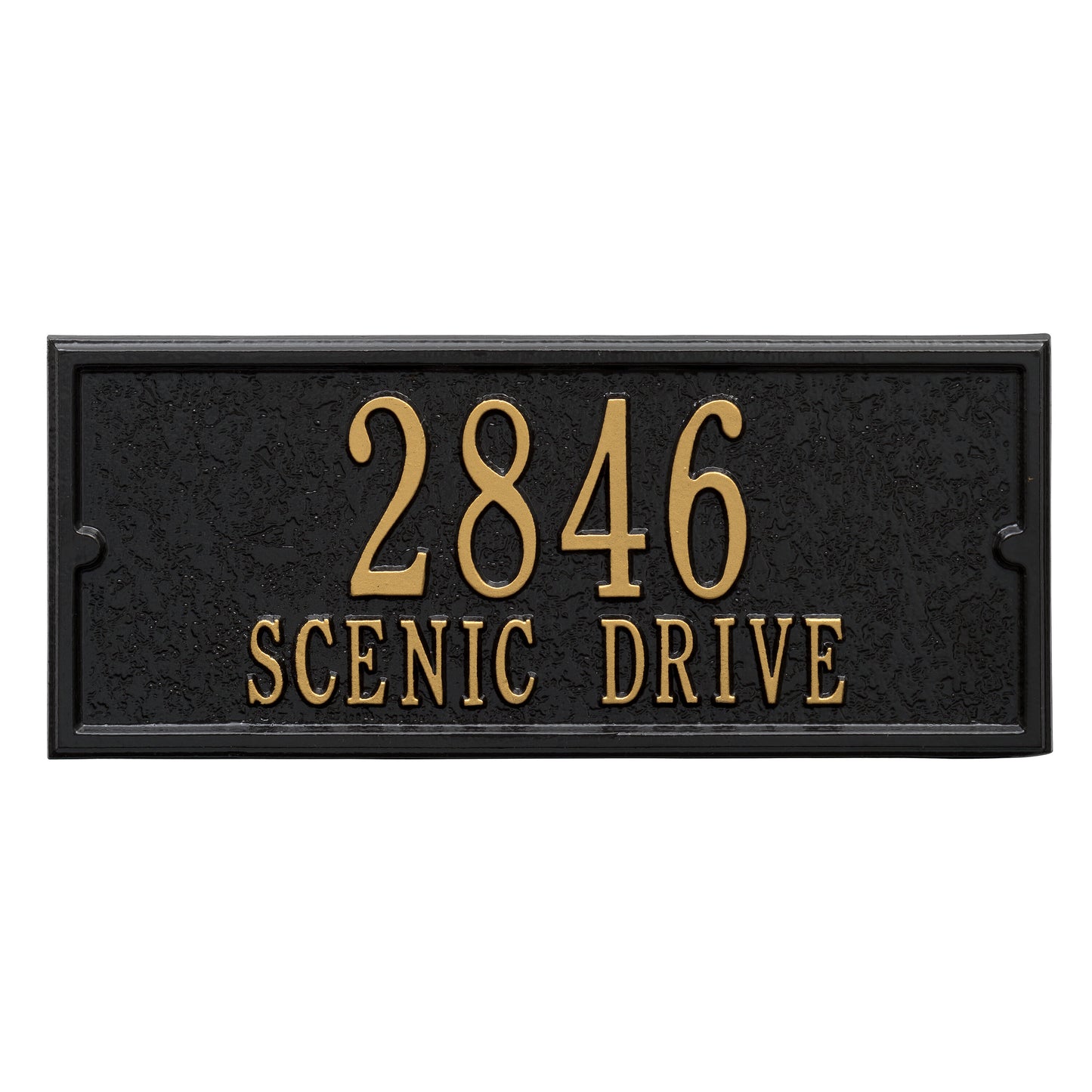 Whitehall Products Personalized Mailbox Side Address Plaque Black/silver