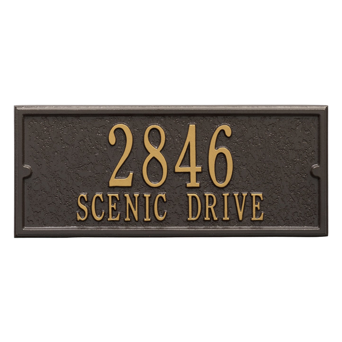 Whitehall Products Personalized Mailbox Side Address Plaque Green/gold