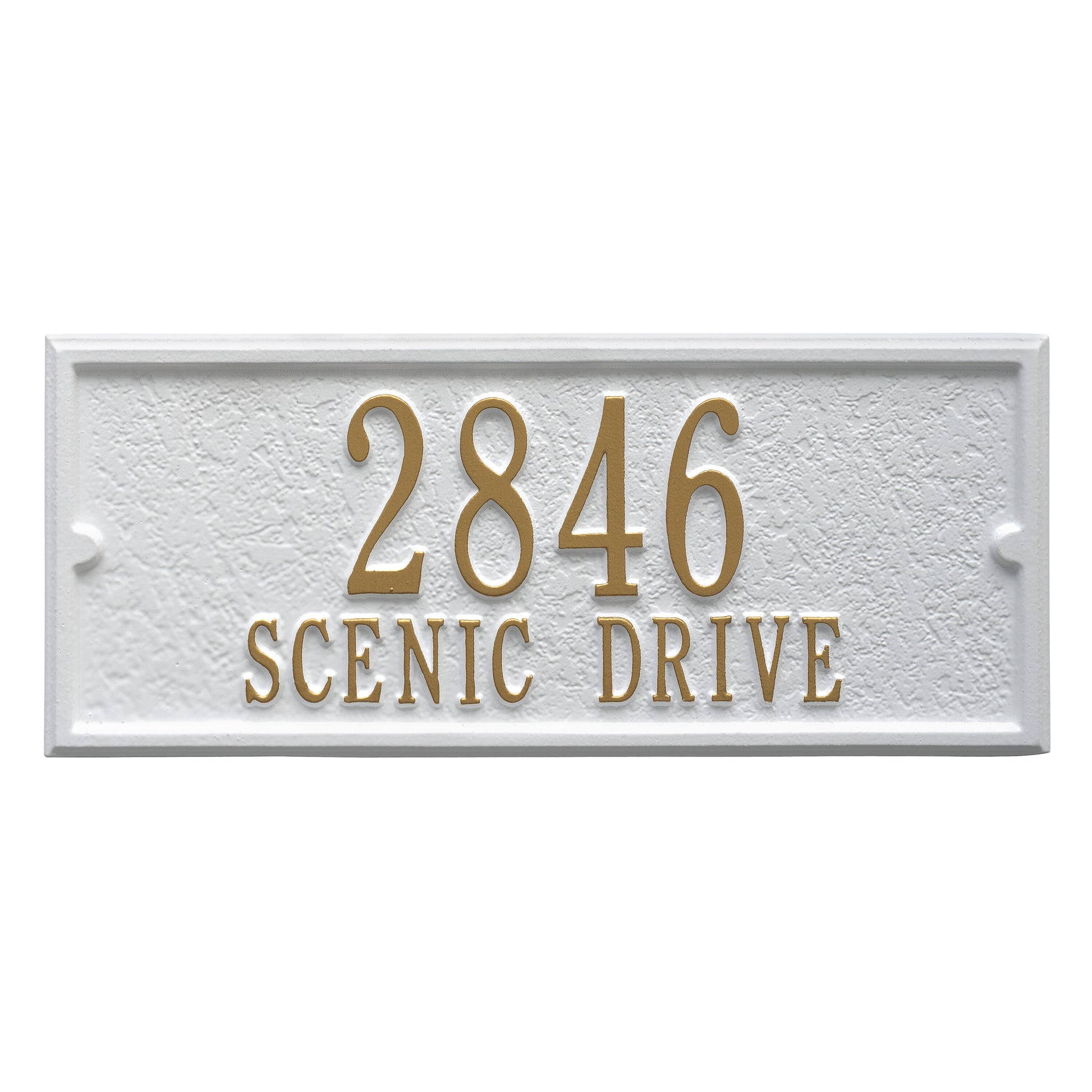 Whitehall Products Personalized Mailbox Side Address Plaque Black/gold
