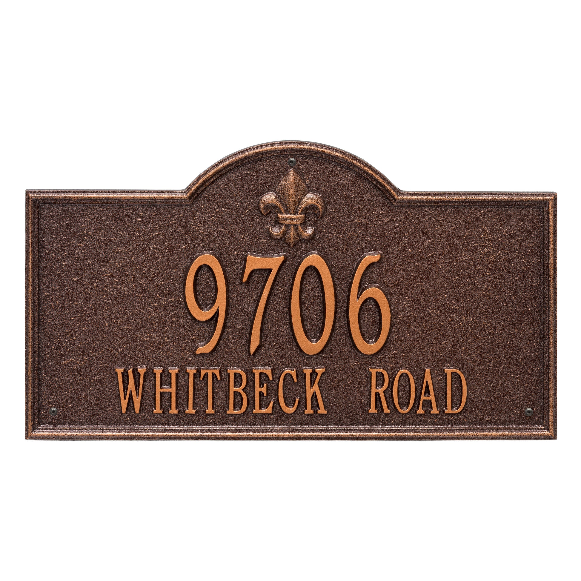 Whitehall Products Bayou Vista Estate Wall Plaque Two Lines Oil Rubbed Bronze