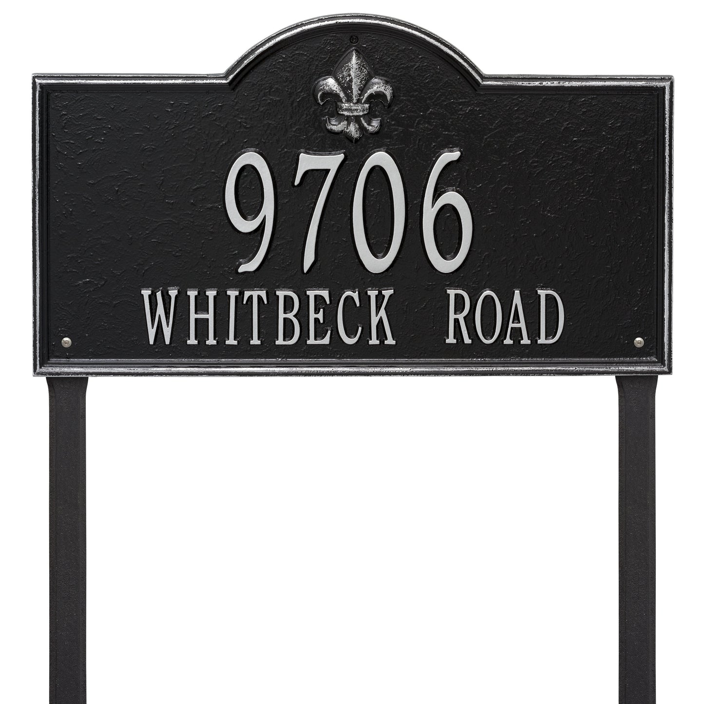 Whitehall Products Bayou Vista Estate Lawn Plaque Two Lines Oil Rubbed Bronze