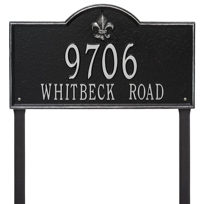 Whitehall Products Bayou Vista Estate Lawn Plaque Two Lines Oil Rubbed Bronze