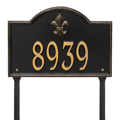 Whitehall Products Bayou Vista Standard Lawn Plaque One Line Bronze/gold