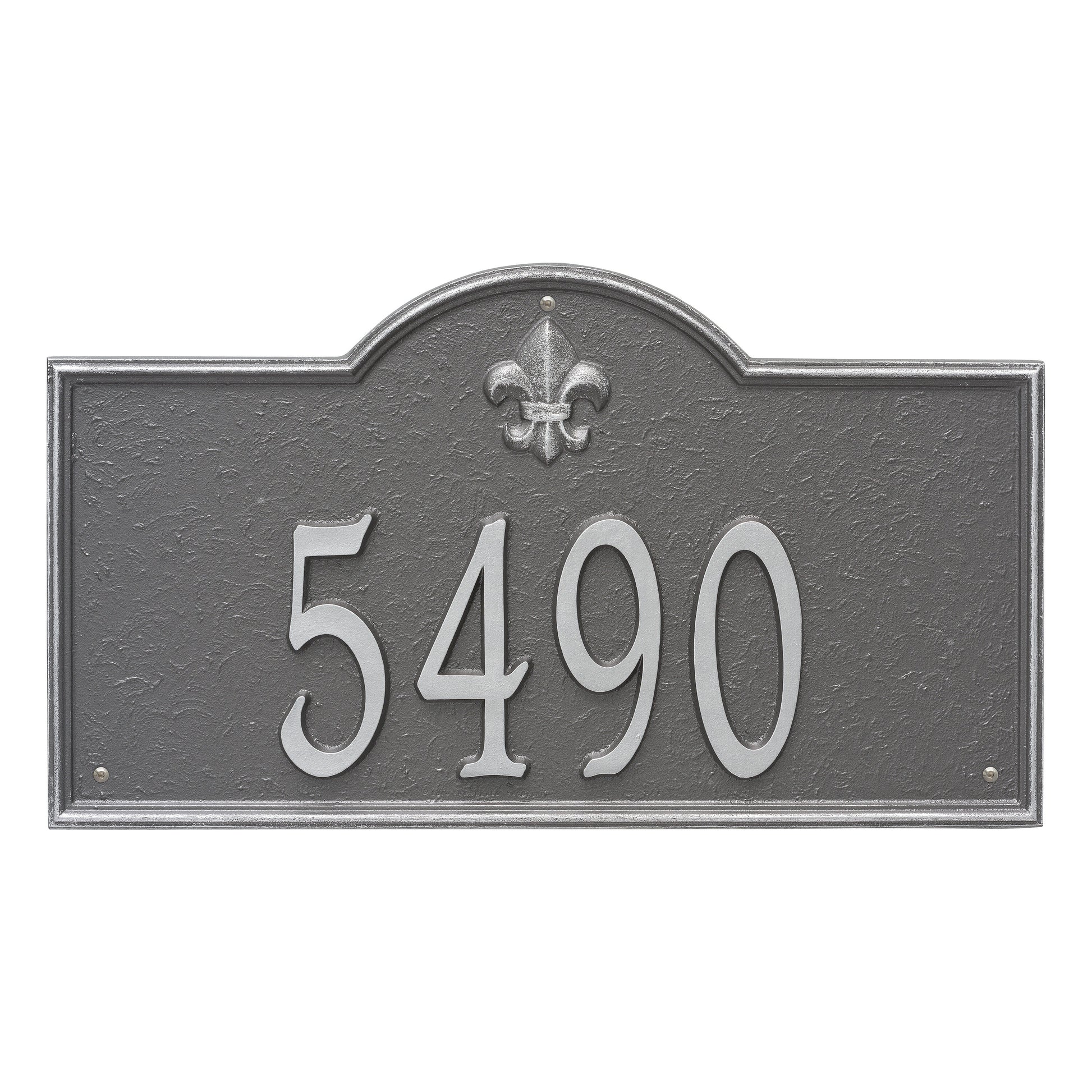 Whitehall Products Bayou Vista Estate Wall Plaque One Line Black/silver