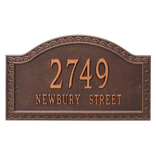 Whitehall Products Personalized Penhurst Grande Wall Plaque Two Line Antique Copper