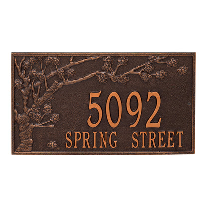 Whitehall Products Personalized Spring Blossom Estate Wall Plaque Two Line 
