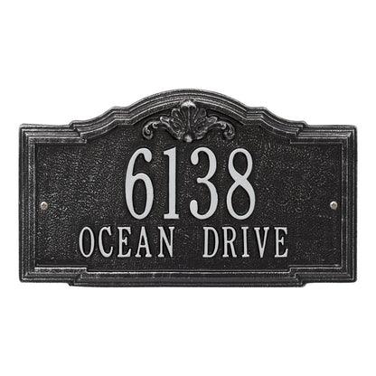 Whitehall Products Personalized Gatewood Standard Wall Plaque Two Line Black/silver