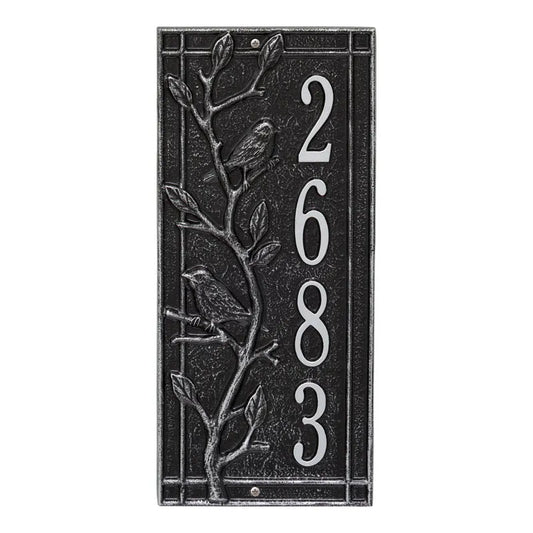 Whitehall Products Personalized Woodridge Vertical Wall Plaque One Line Antique Brass