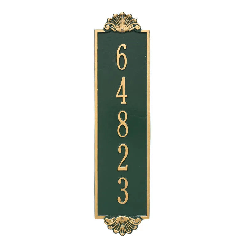 Whitehall Products Personalized Shell Vertical Estate Wall Plaque One Line Oil Rubbed Bronze