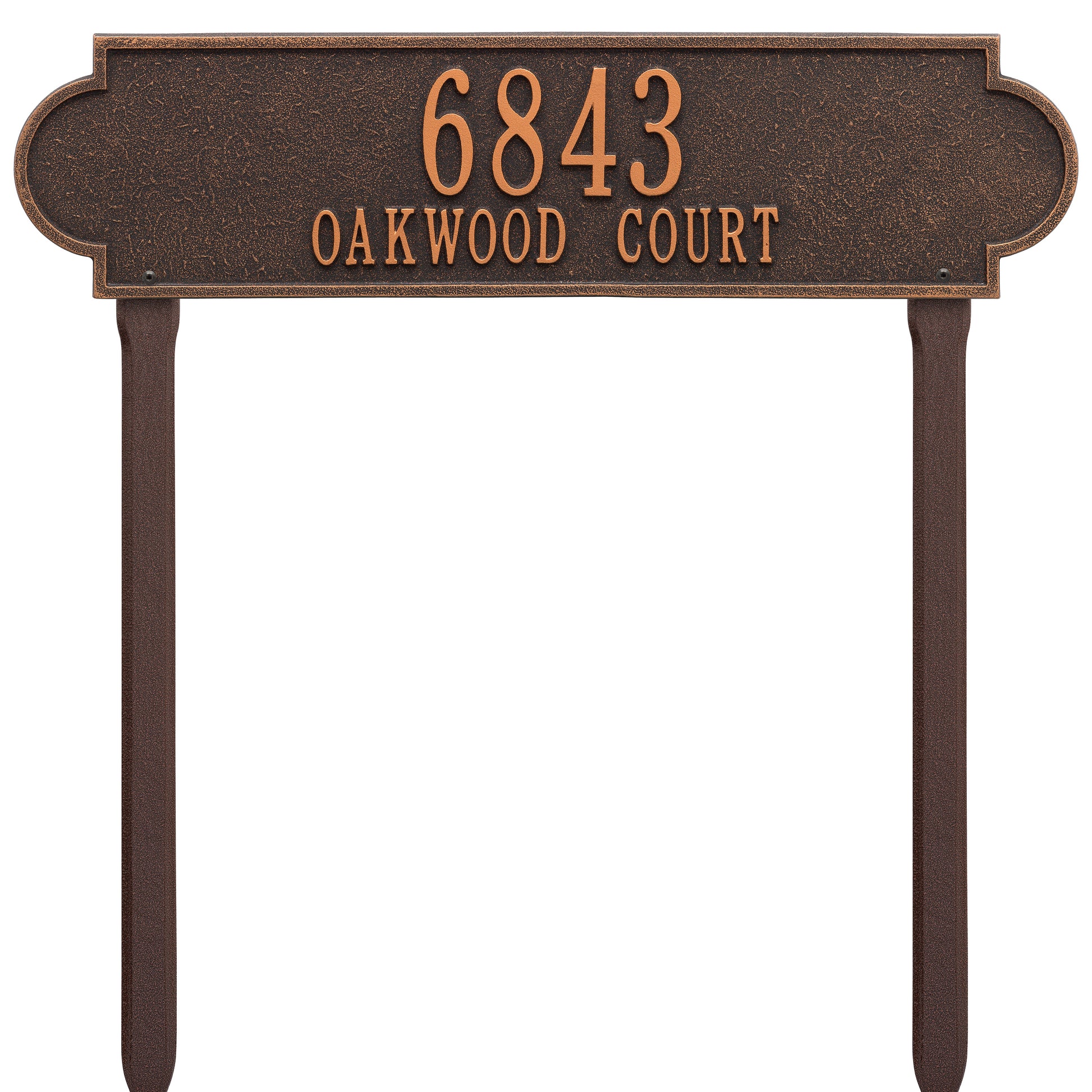 Whitehall Products Personalized Richmond Estate Lawn Plaque Two Line White/gold