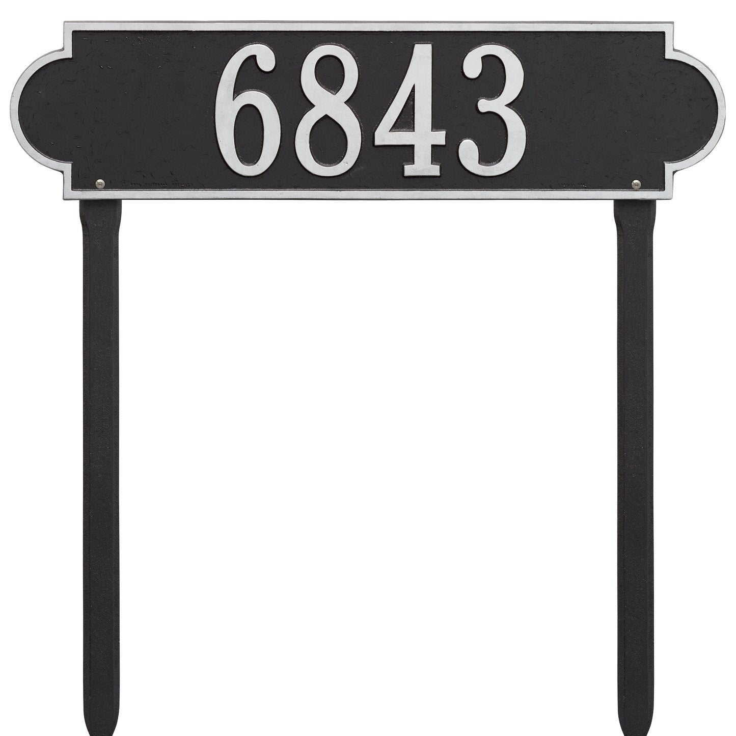 Whitehall Products Personalized Richmond Estate Lawn Plaque One Line Black/white