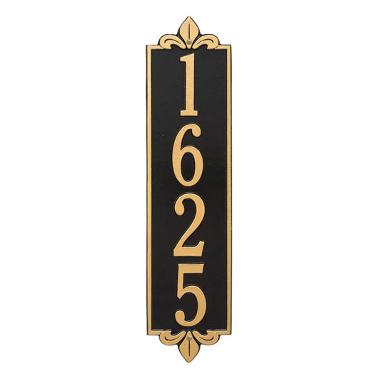 Whitehall Products Personalized Lyon Vertical Estate Wall Plaque One Line Antique Brass