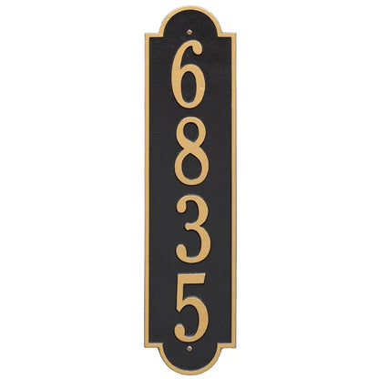 Whitehall Products Personalized Richmond Vertical Estate Wall Plaque One Line Antique Brass