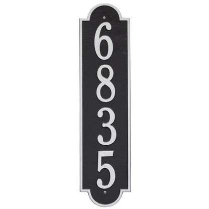 Whitehall Products Personalized Richmond Vertical Estate Wall Plaque One Line Black/white