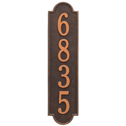 Whitehall Products Personalized Richmond Vertical Estate Wall Plaque One Line Bronze/gold